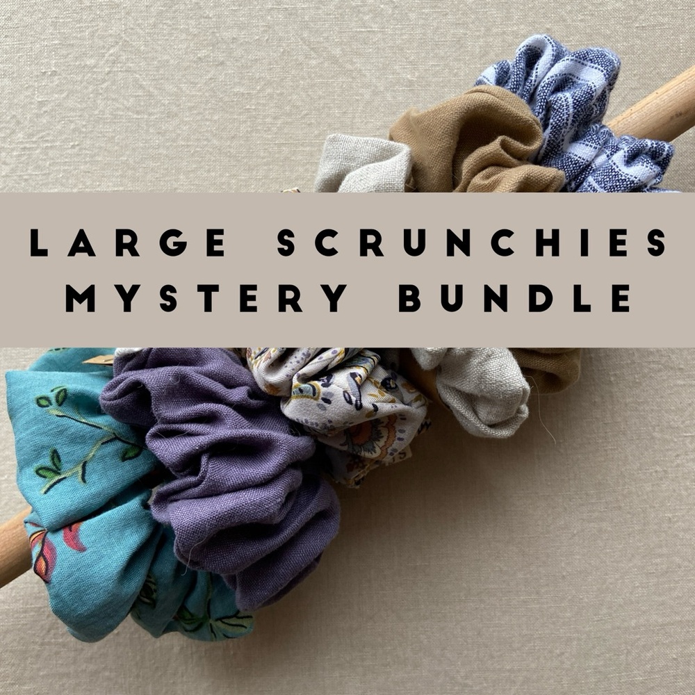 Mystery Bundle of 6 Jumbo Scrunchies NWT Hair Ties Accessories